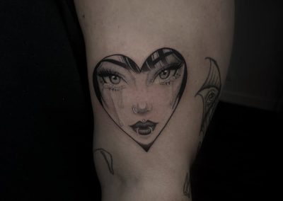 Erin face in heart
