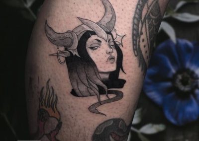 Erin woman with horns