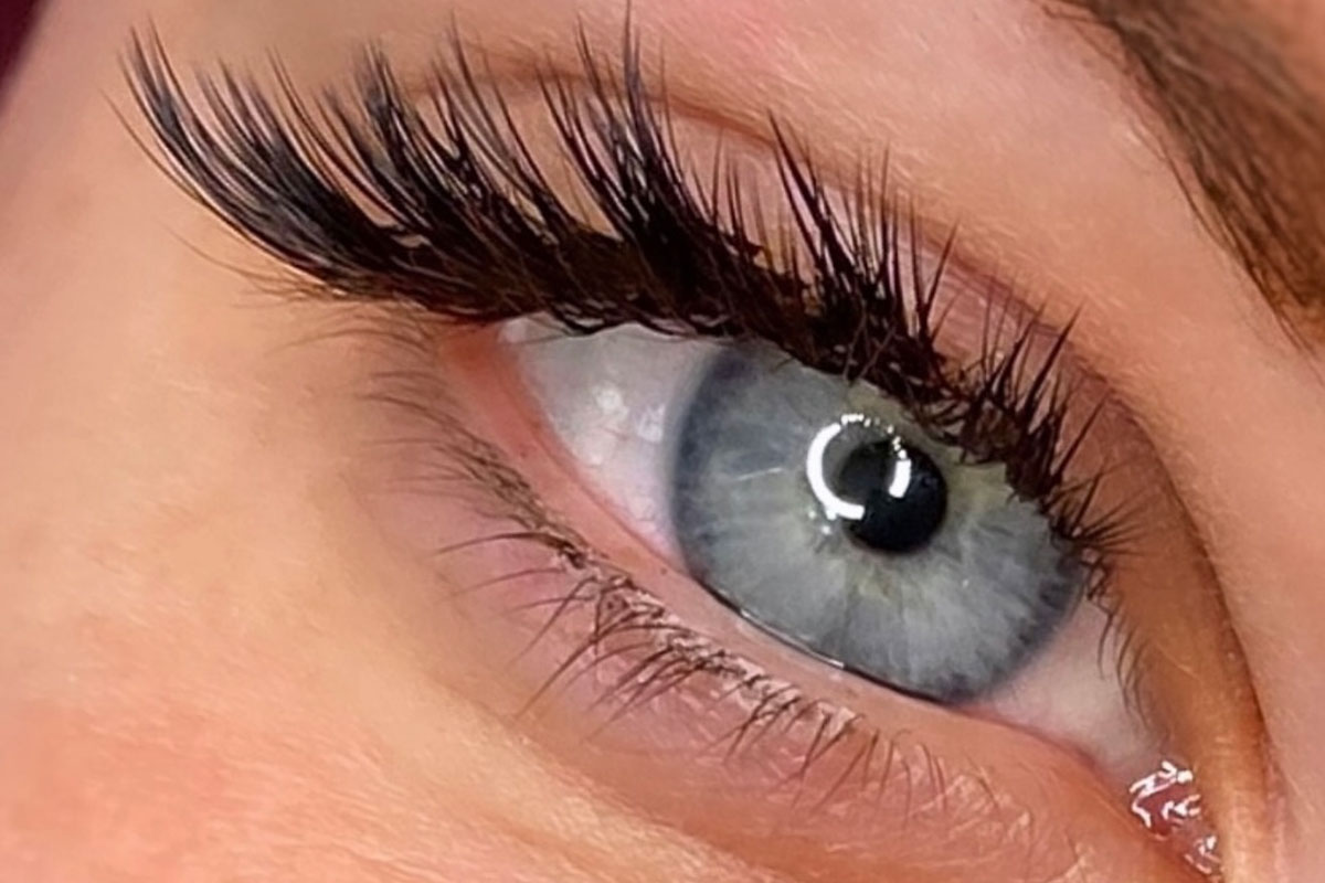 InBloomTattoo Laura Lashes closeup green eyes