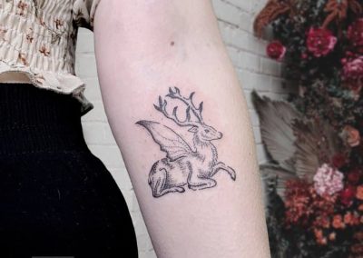 Jill Deer with antlers