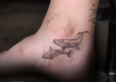 Jill whales on ankle